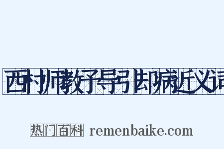 西村师教予导引却病近义词是什么意思的图片